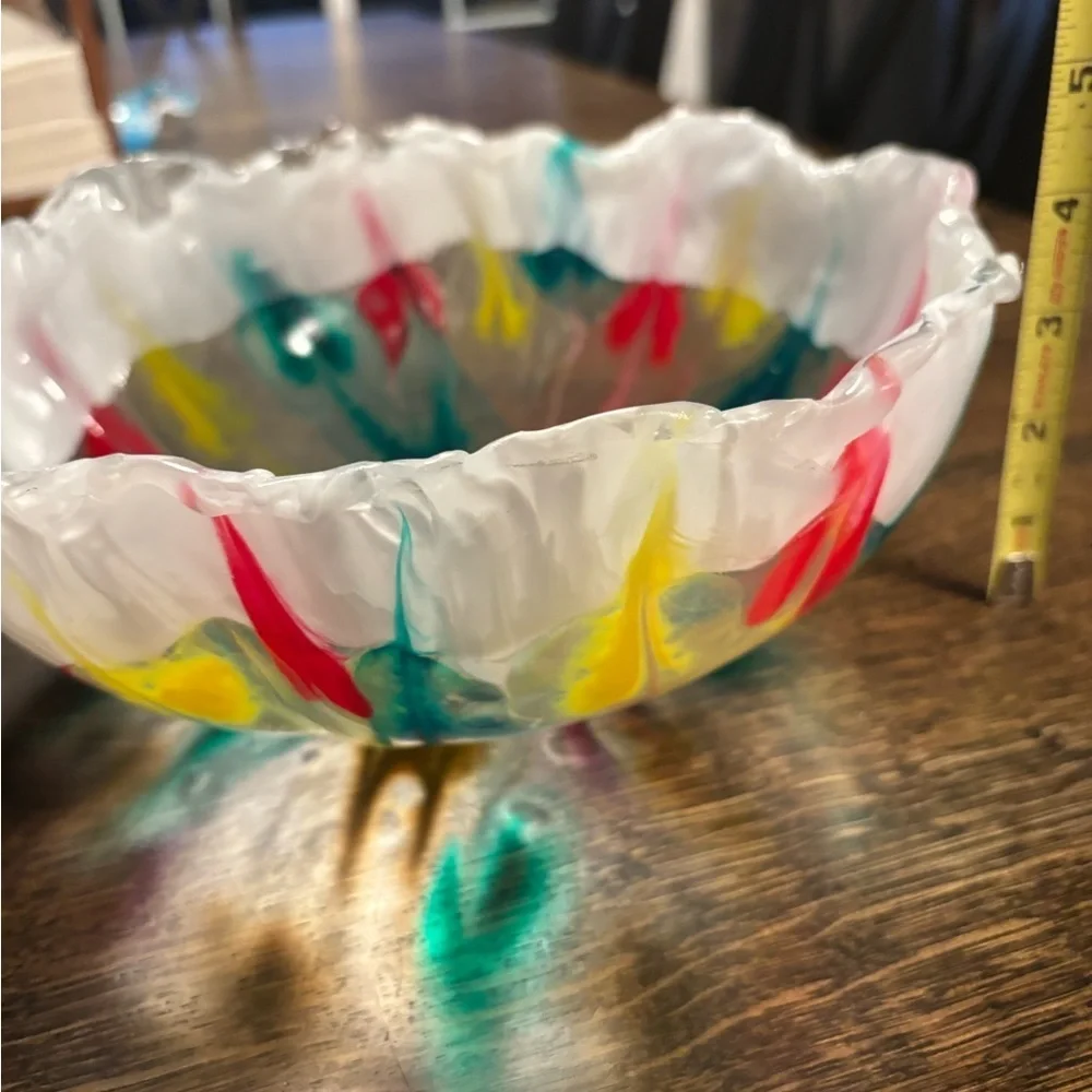 Handmade Colorful Resin Art Bowl Perfect Holiday Gift